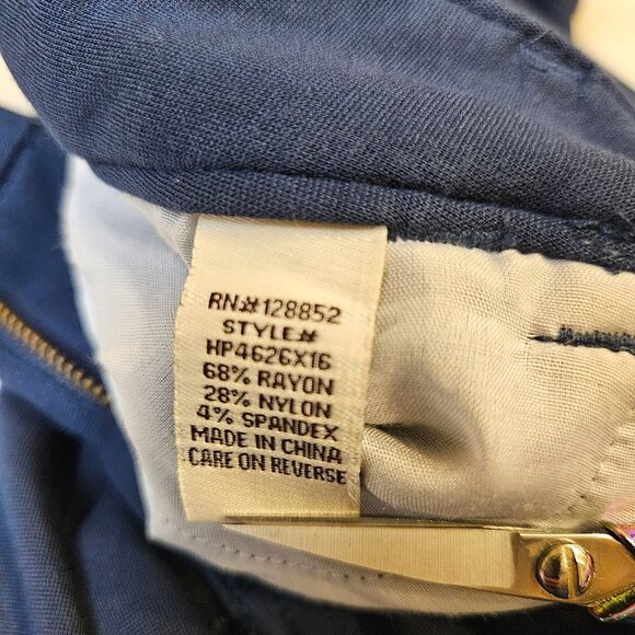 Juniors Slim Fit Navy Blue Pants By Hot Kiss Stretchy Denim Size 5 Casual - Picture 12 of 14